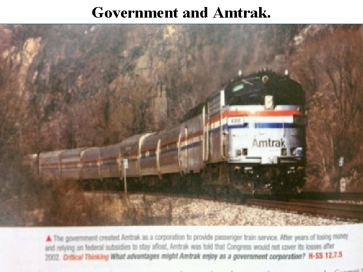 Government and Amtrak. 