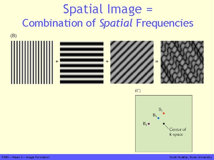 Spatial Image = Combination of Spatial Frequencies FMRI – Week 3 – Image Formation