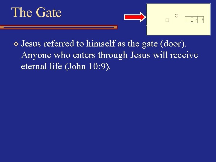 The Gate v Jesus referred to himself as the gate (door). Anyone who enters