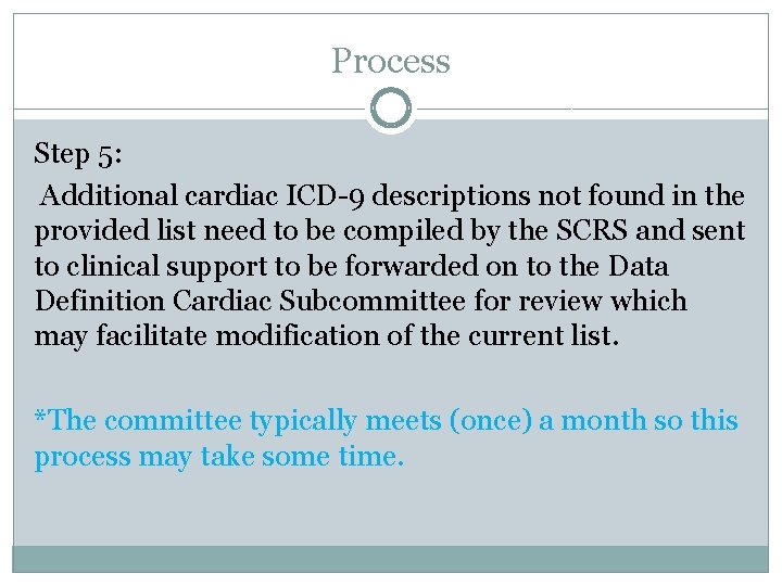 Process Step 5: Additional cardiac ICD-9 descriptions not found in the provided list need