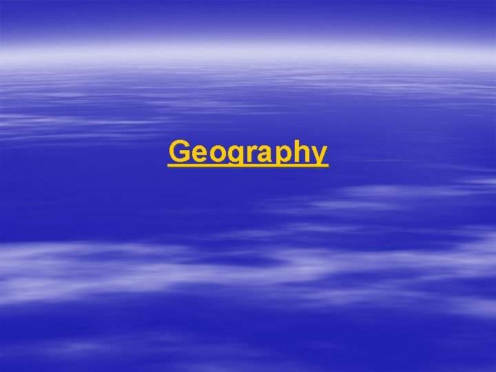 Geography 