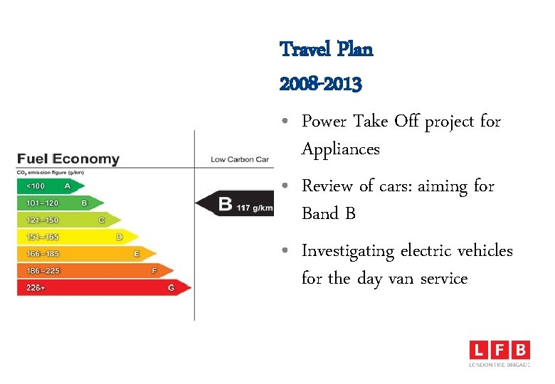 Travel Plan 2008 -2013 • Power Take Off project for Appliances • Review of