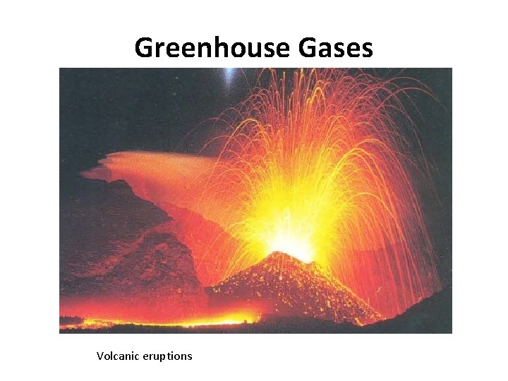 Greenhouse Gases Volcanic eruptions 