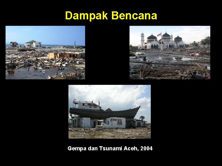 Dampak Bencana Gempa dan Tsunami Aceh, 2004 