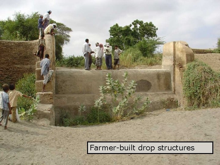 Drop structure Farmer-built drop structures 