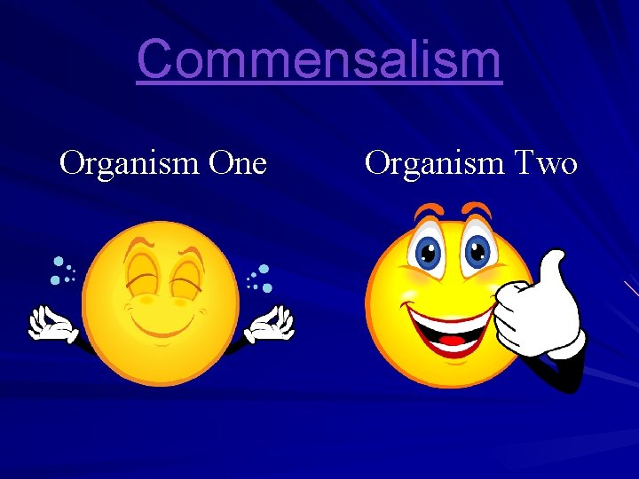 Commensalism Organism One Organism Two 