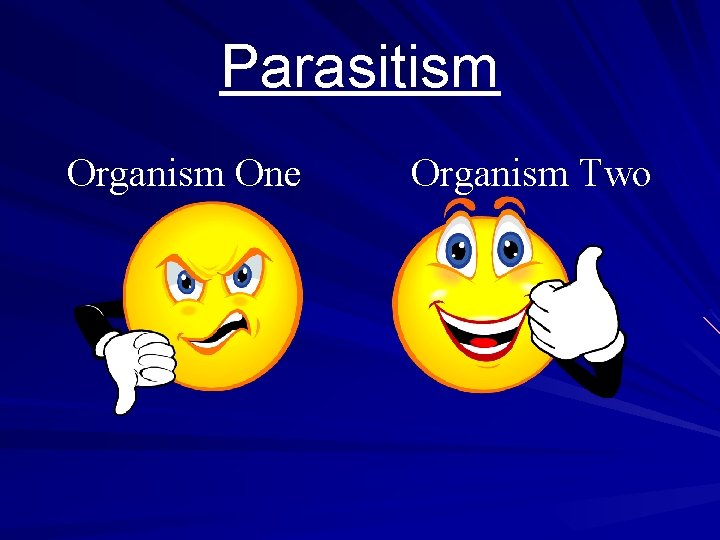 Parasitism Organism One Organism Two 