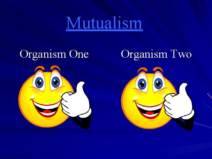 Mutualism Organism One Organism Two 
