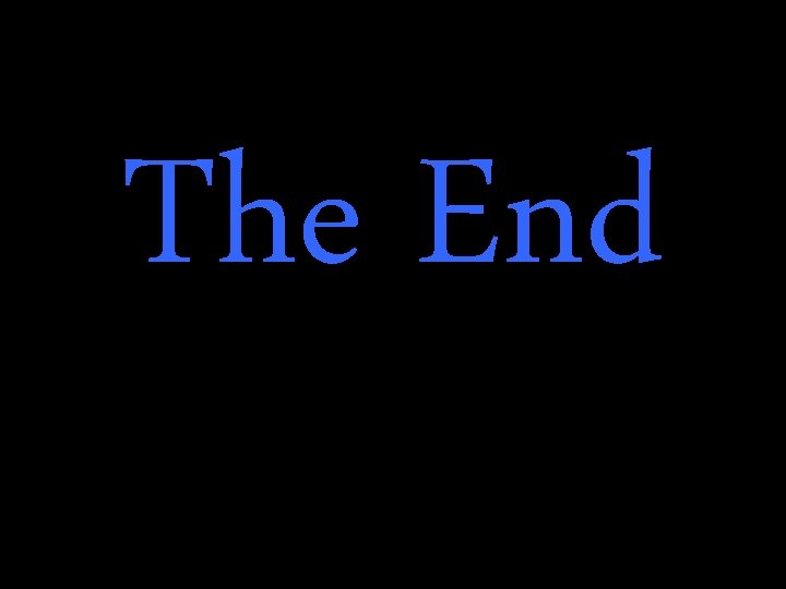 The End 