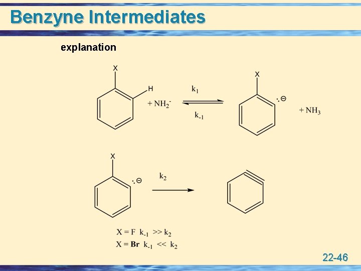 Benzyne Intermediates explanation 22 -46 