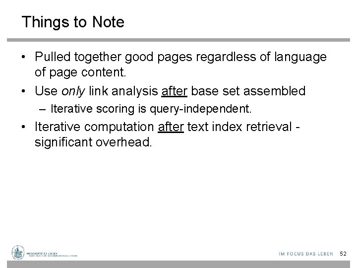 Things to Note • Pulled together good pages regardless of language of page content.