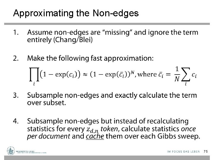 Approximating the Non-edges • 75 