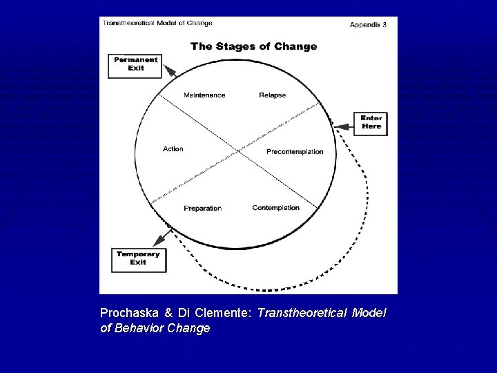 Prochaska & Di Clemente: Transtheoretical Model of Behavior Change 