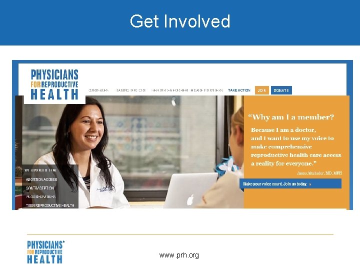 Get Involved www. prh. org 