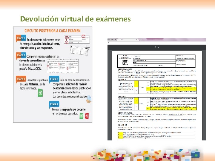 Devolución virtual de exámenes 