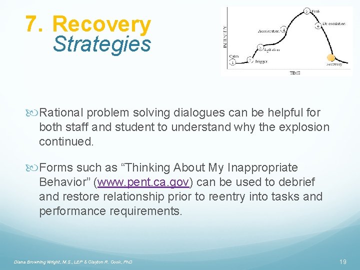 7. Recovery Strategies Rational problem solving dialogues can be helpful for both staff and