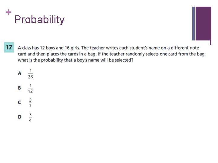 + Probability 