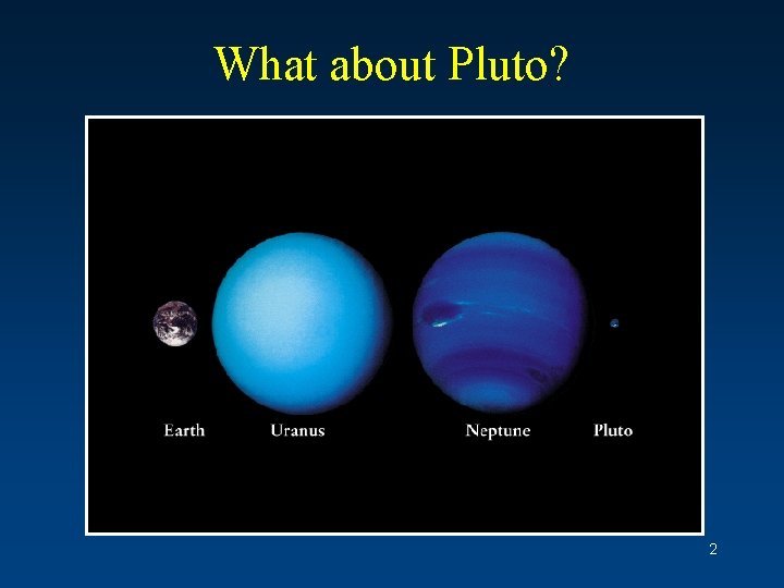 What about Pluto? 2 