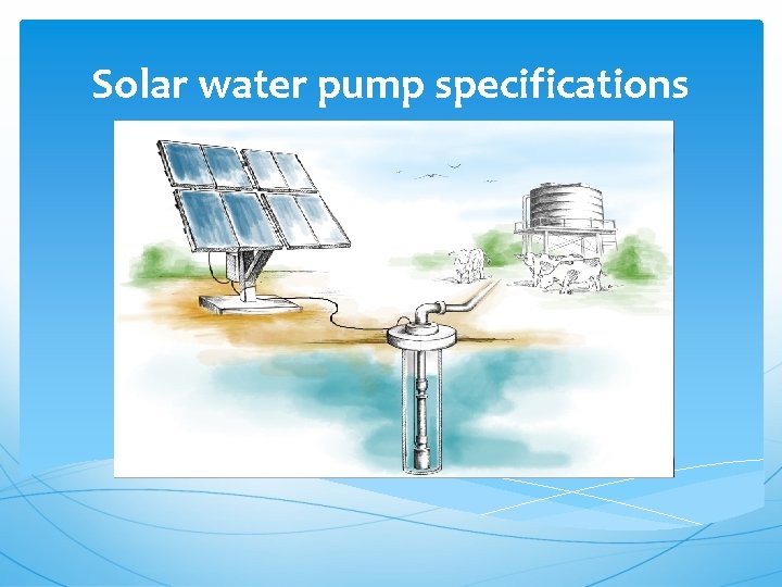 Solar water pump specifications 