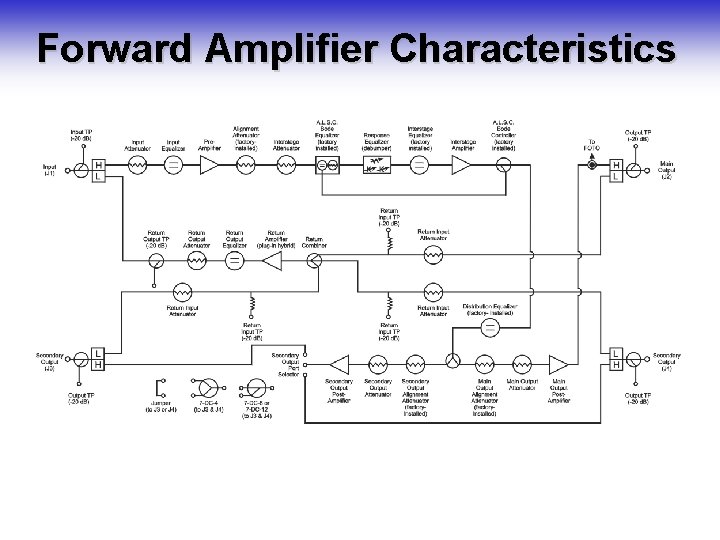 Forward Amplifier Characteristics Forward Amplifier Characteristics