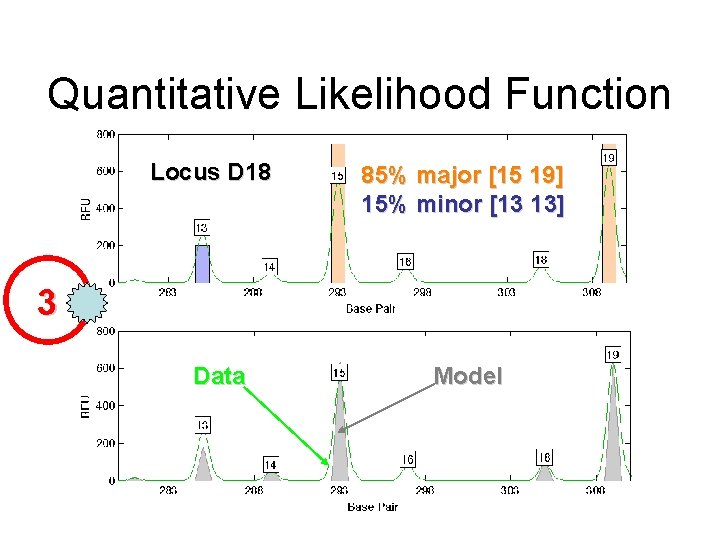 Quantitative Likelihood Function Locus D 18 85% major [15 19] 15% minor [13 13]