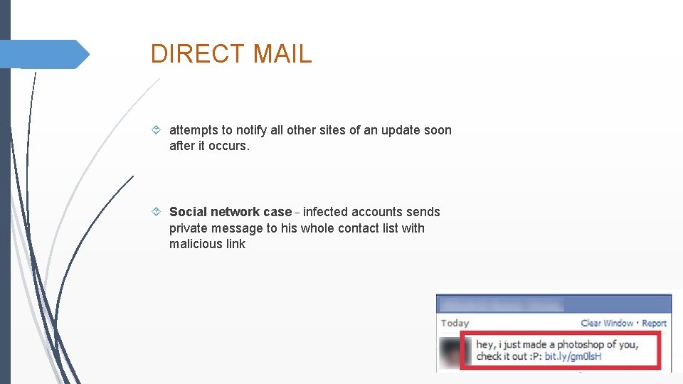 DIRECT MAIL attempts to notify all other sites of an update soon after it