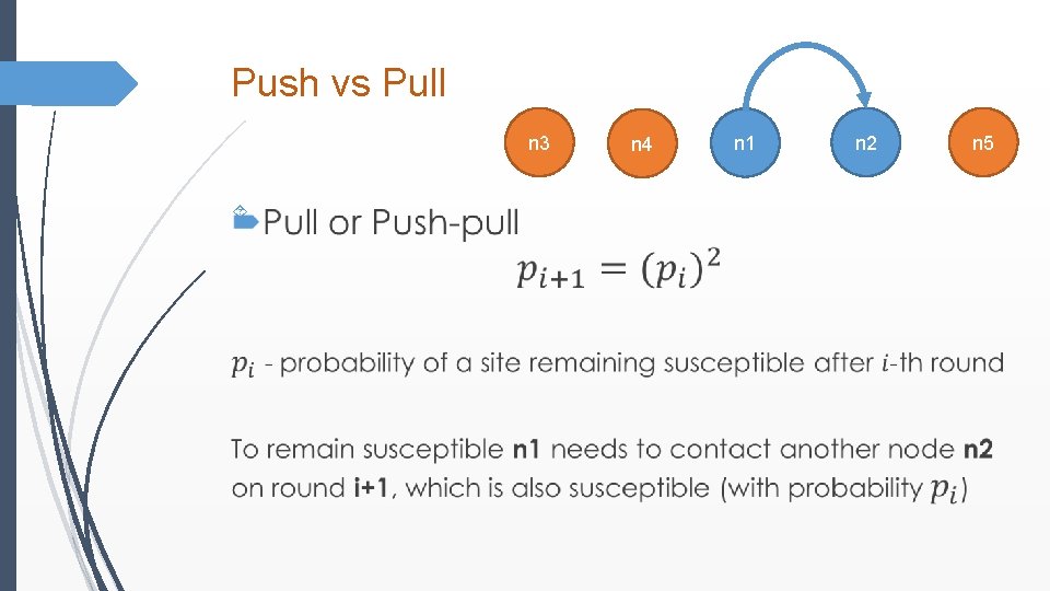 Push vs Pull n 3 n 4 n 1 n 2 n 5 