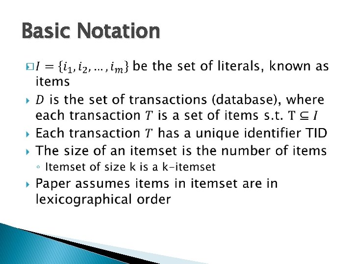 Basic Notation � 