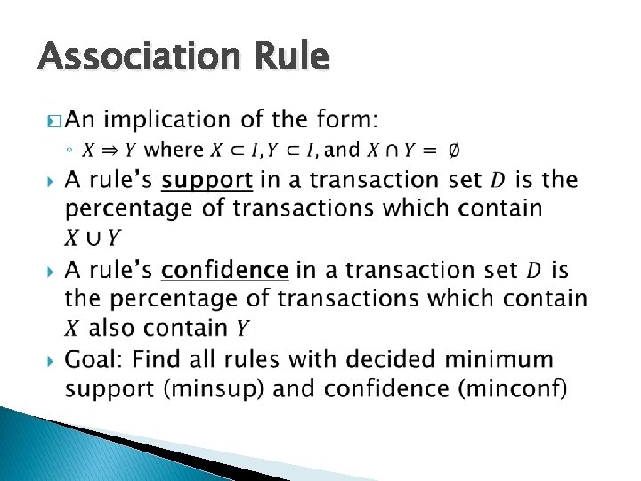 Association Rule � 