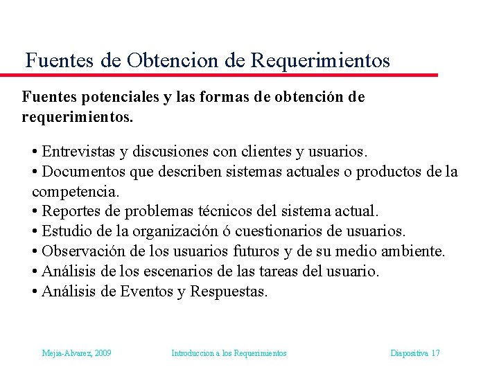 Obtencion de Requerimientos u Extraer lo que el