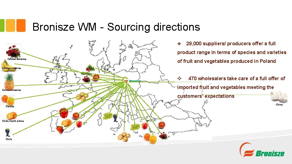 Bronisze WM - Sourcing directions v 29, 000 suppliers/ producers offer a full product