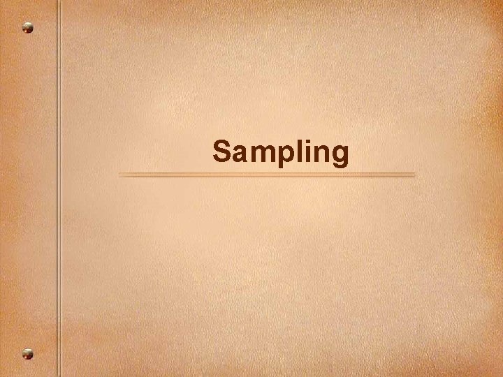 Sampling 