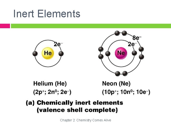Inert Elements Chapter 2: Chemistry Comes Alive 