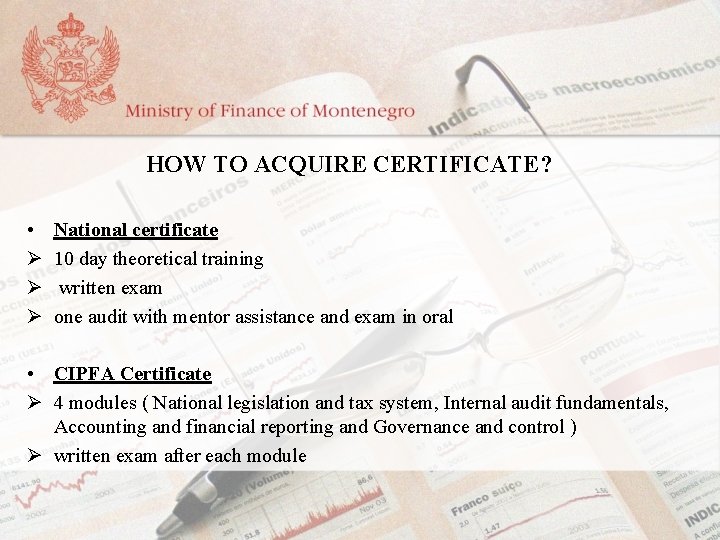 HOW TO ACQUIRE CERTIFICATE? • Ø Ø Ø National certificate 10 day theoretical training