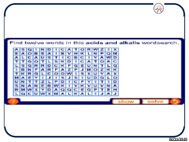  Word search 02/11/2020 