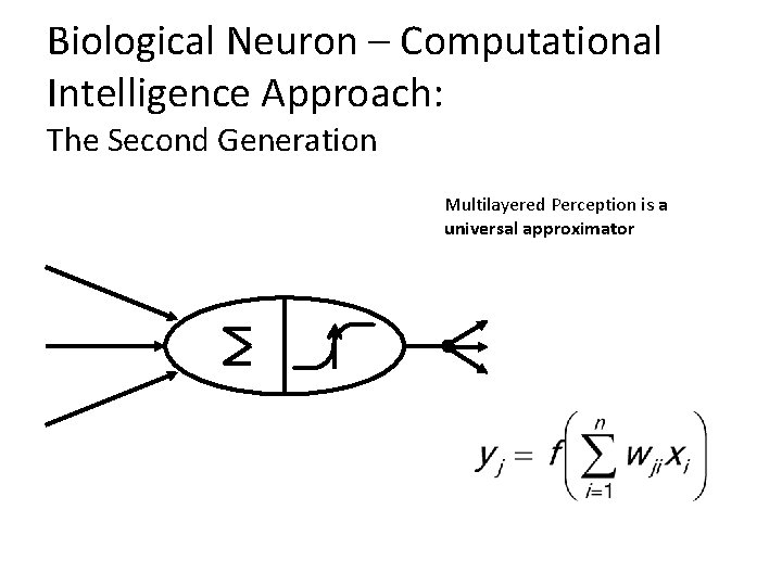 Biological Neuron – Computational Intelligence Approach: The Second Generation Multilayered Perception is a universal