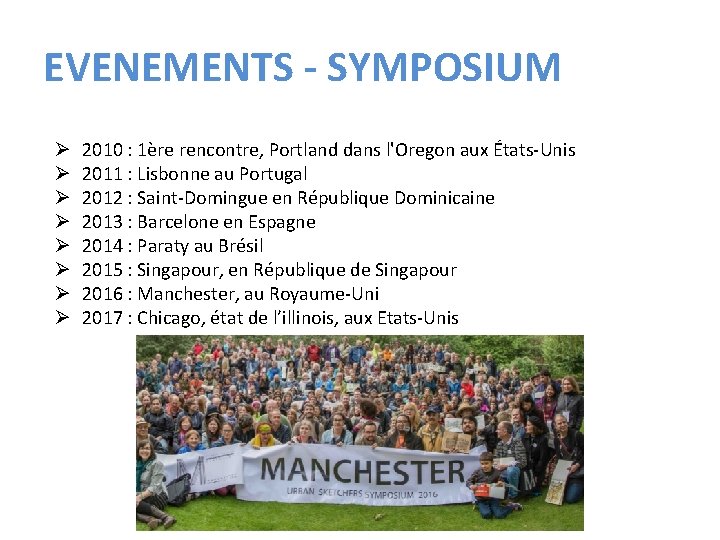 EVENEMENTS - SYMPOSIUM Ø Ø Ø Ø 2010 : 1ère rencontre, Portland dans l'Oregon