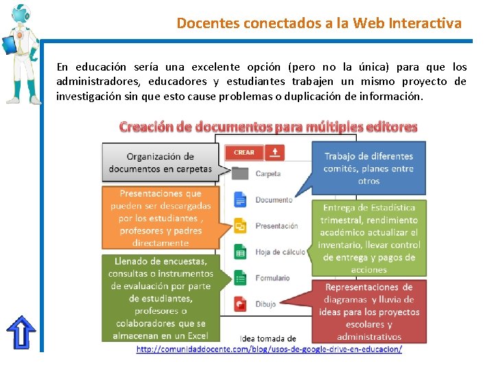 Docentes conectados a la Web Interactiva En educación sería una excelente opción (pero no