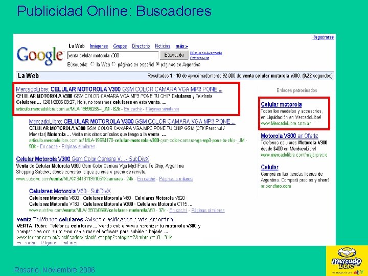 Publicidad Online: Buscadores Rosario, Noviembre 2006 