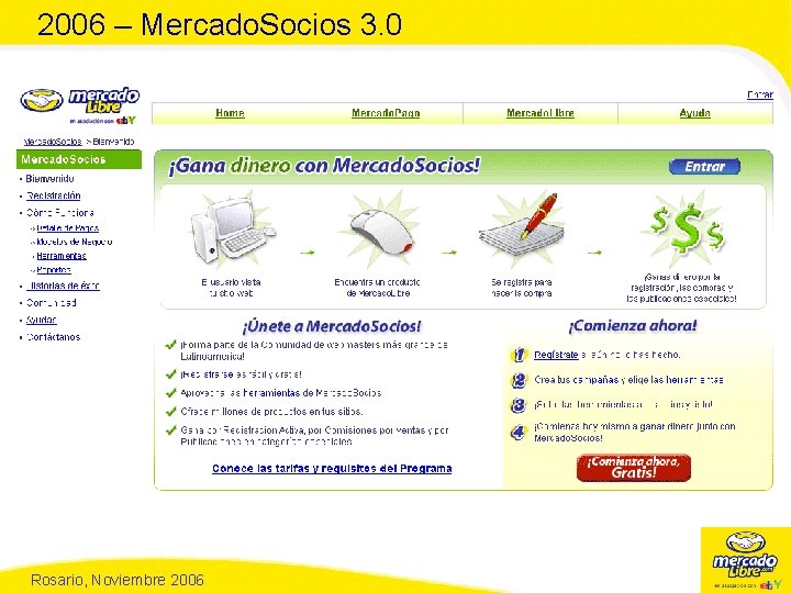 2006 – Mercado. Socios 3. 0 Rosario, Noviembre 2006 