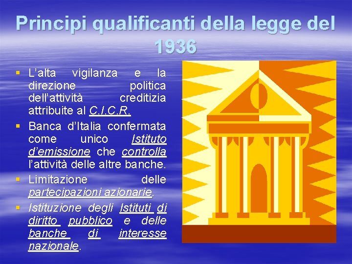 Principi qualificanti della legge del 1936 § L’alta vigilanza e la direzione politica dell’attività