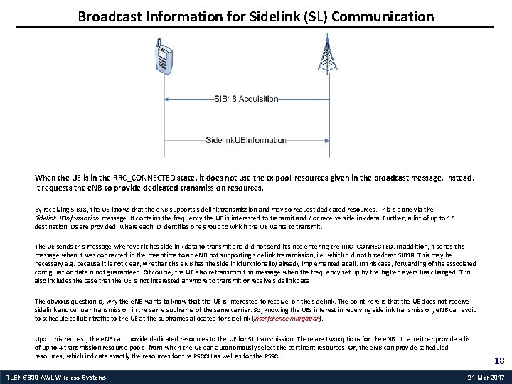 Broadcast Information for Sidelink (SL) Communication When the UE is in the RRC_CONNECTED state,