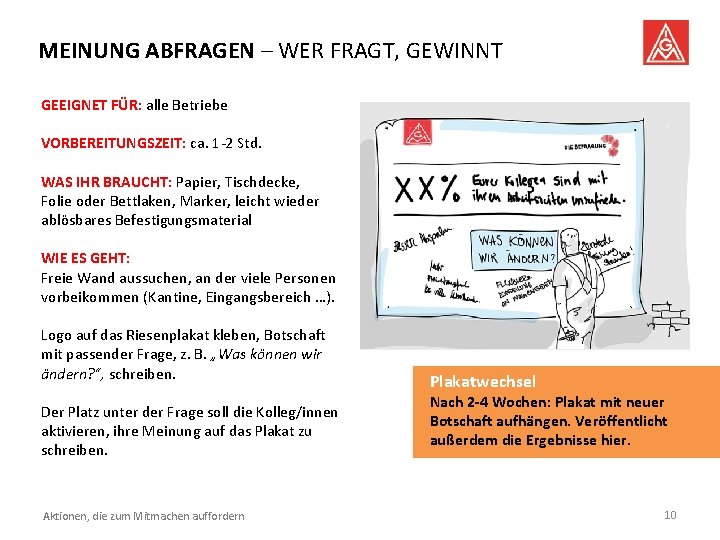 MEINUNG ABFRAGEN – WER FRAGT, GEWINNT GEEIGNET FÜR: alle Betriebe VORBEREITUNGSZEIT: ca. 1 -2