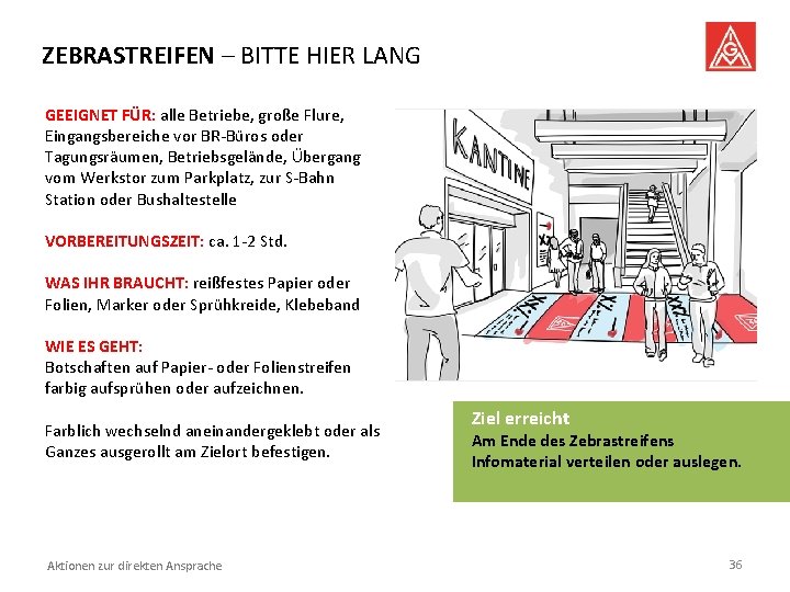 ZEBRASTREIFEN – BITTE HIER LANG GEEIGNET FÜR: alle Betriebe, große Flure, Eingangsbereiche vor BR-Bu