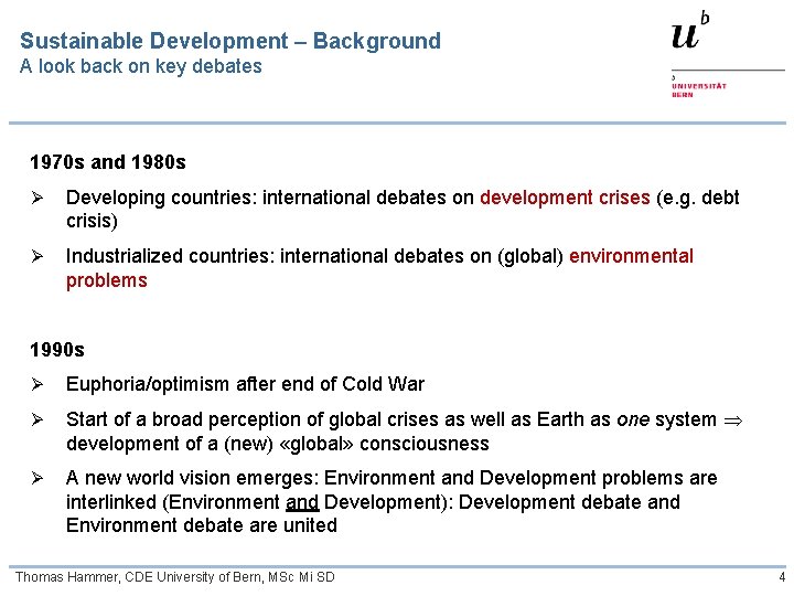 Integrating Sustainable Development into higher education INDEPTH MODULE