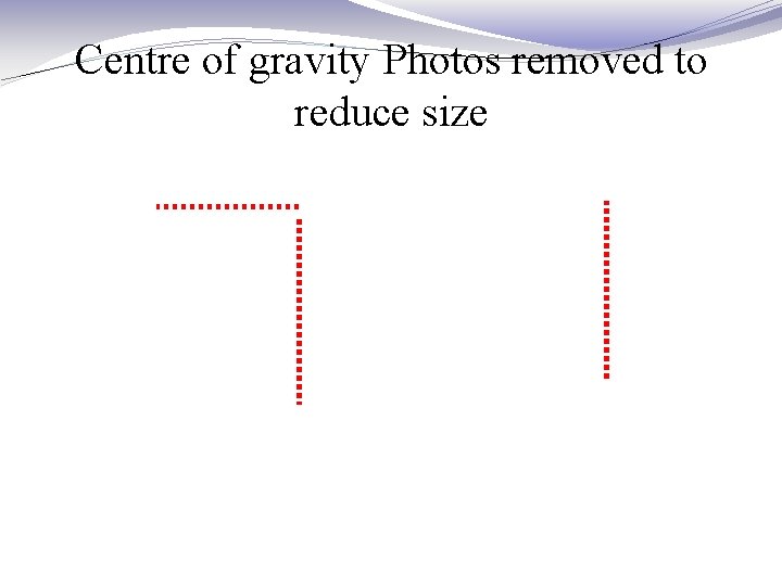 Centre of gravity Photos removed to reduce size 