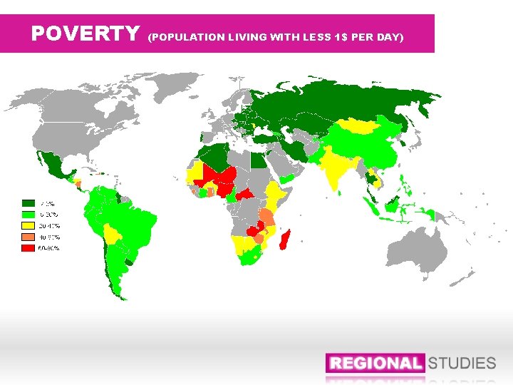 POVERTY (POPULATION LIVING WITH LESS 1$ PER DAY) 
