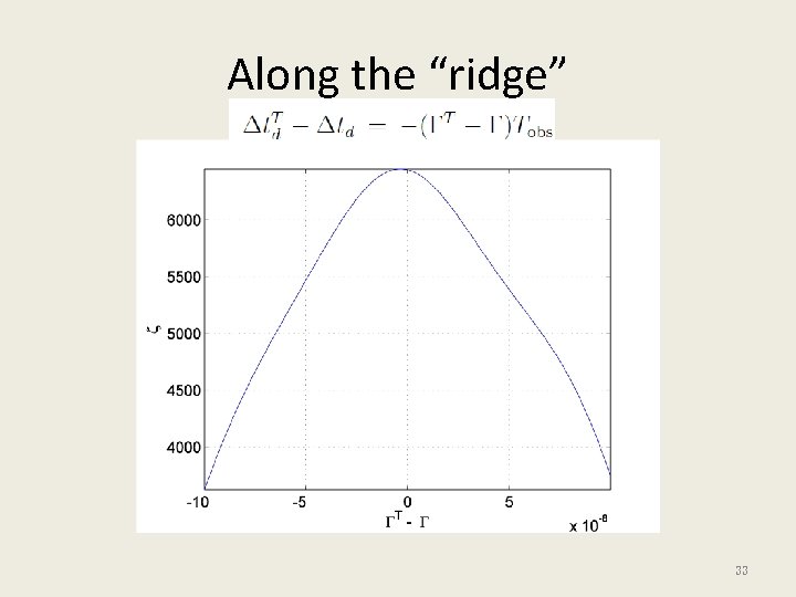 Along the “ridge” 33 
