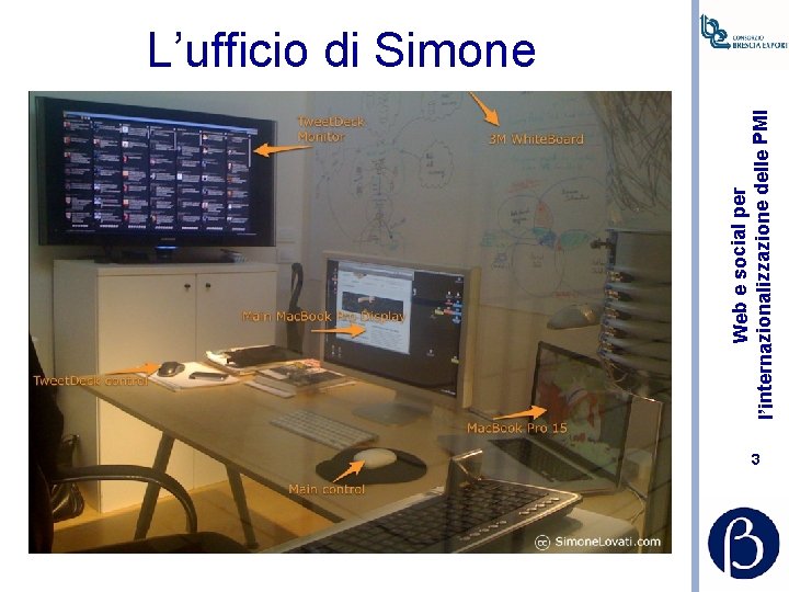 Web e social per l’internazionalizzazione delle PMI L’ufficio di Simone 3 