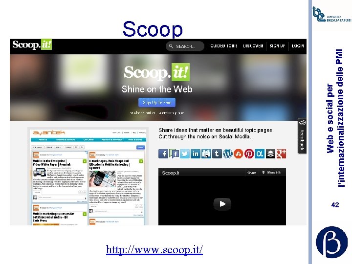 Web e social per l’internazionalizzazione delle PMI Scoop 42 http: //www. scoop. it/ 